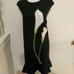 Victoria Beckham Black Calla Lily Dress